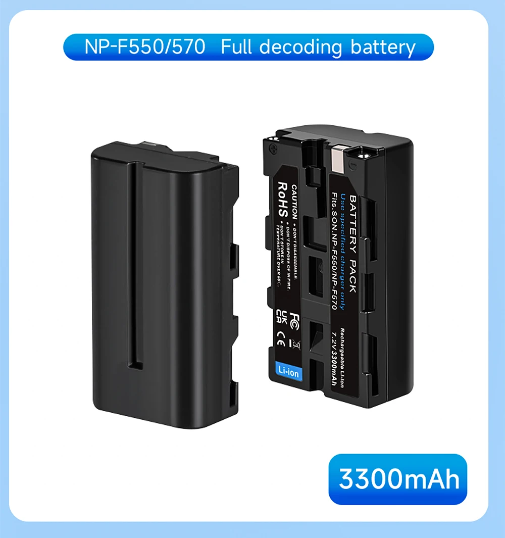 PALO NP-F550 NP-F750 NP-F960 NP-F980 NP-F990 Camera Battery+LCD Dual USB Charger for Sony NP-F330 NP-F970 YONGNUO Camera Lights