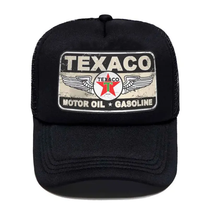 Punk Unisex Vintage Texaco Sign Trucker Hat Adult Adjustable Baseball Cap for Men Women 2023 Summer Hip Hop Snapback Caps