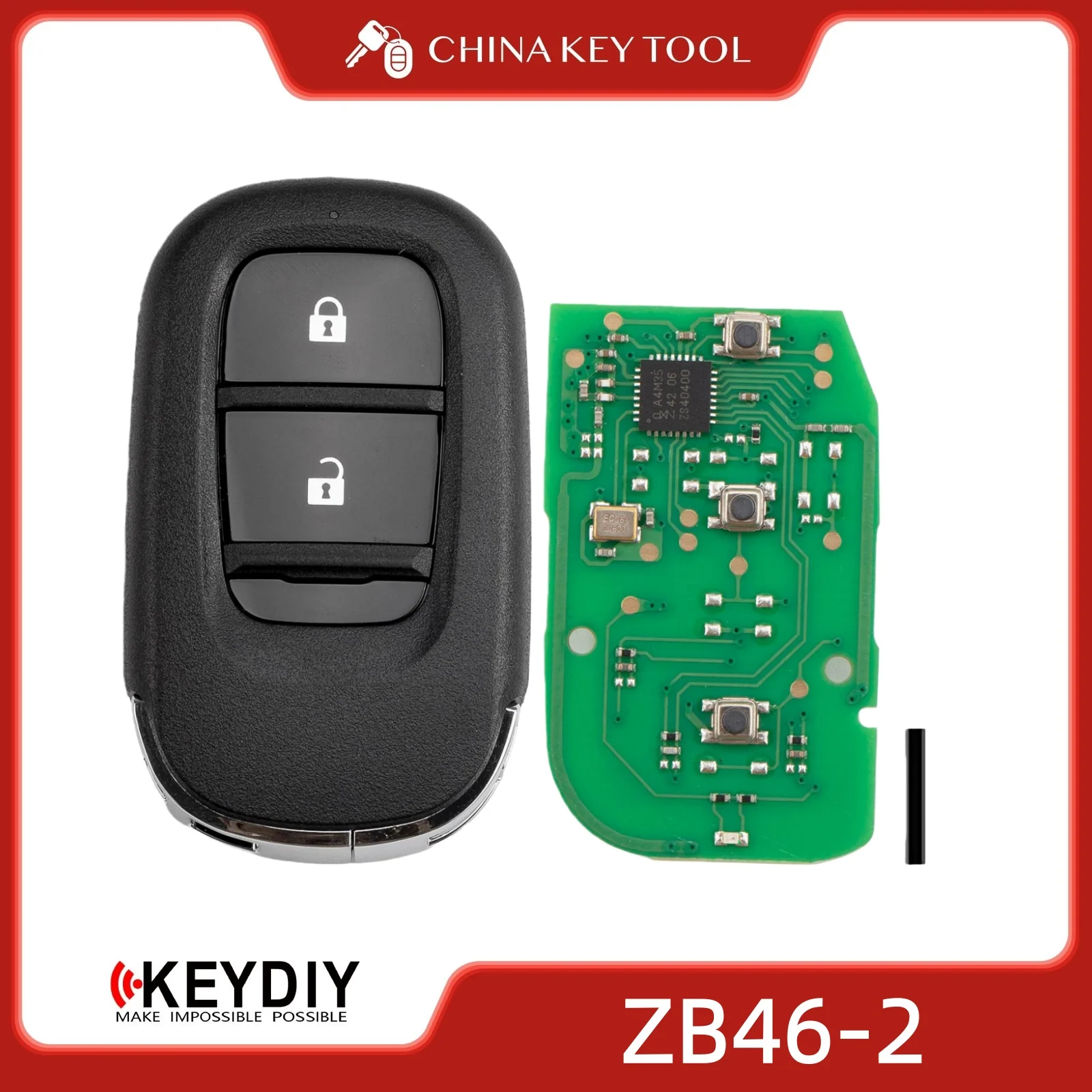 KEYDIY KD ZB46-2 Universal Smart Remote Key 2 Buttons Compatible with Honda Type