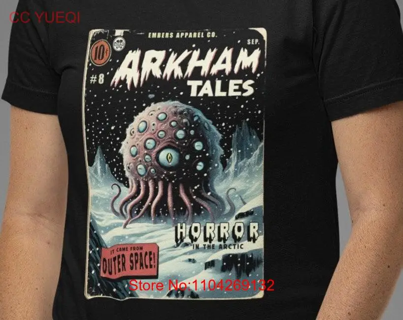 Arkham Tales Arctic Horror Camiseta HP LovecrafT Eldritch Embers Apparel Co mangas compridas ou curtas