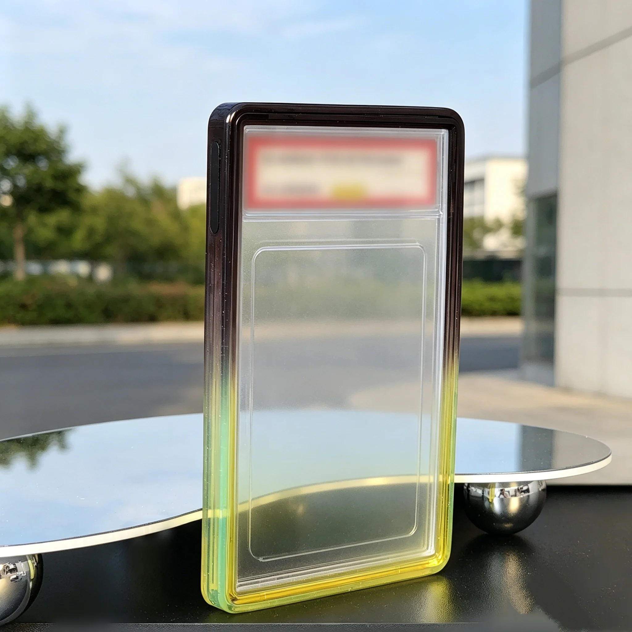 New TPU  FOR PSA  CGCdouble-sided high transparency back protection card suitable protective cover dual color card  gradient