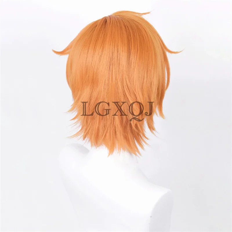 Auf Lager 30 cm Akito Shinonome Akito Perücke Projekt Sekai Bunte Bühne Cosplay Orange Perücke Anime Cosplay Perücken Hitzebeständige haar