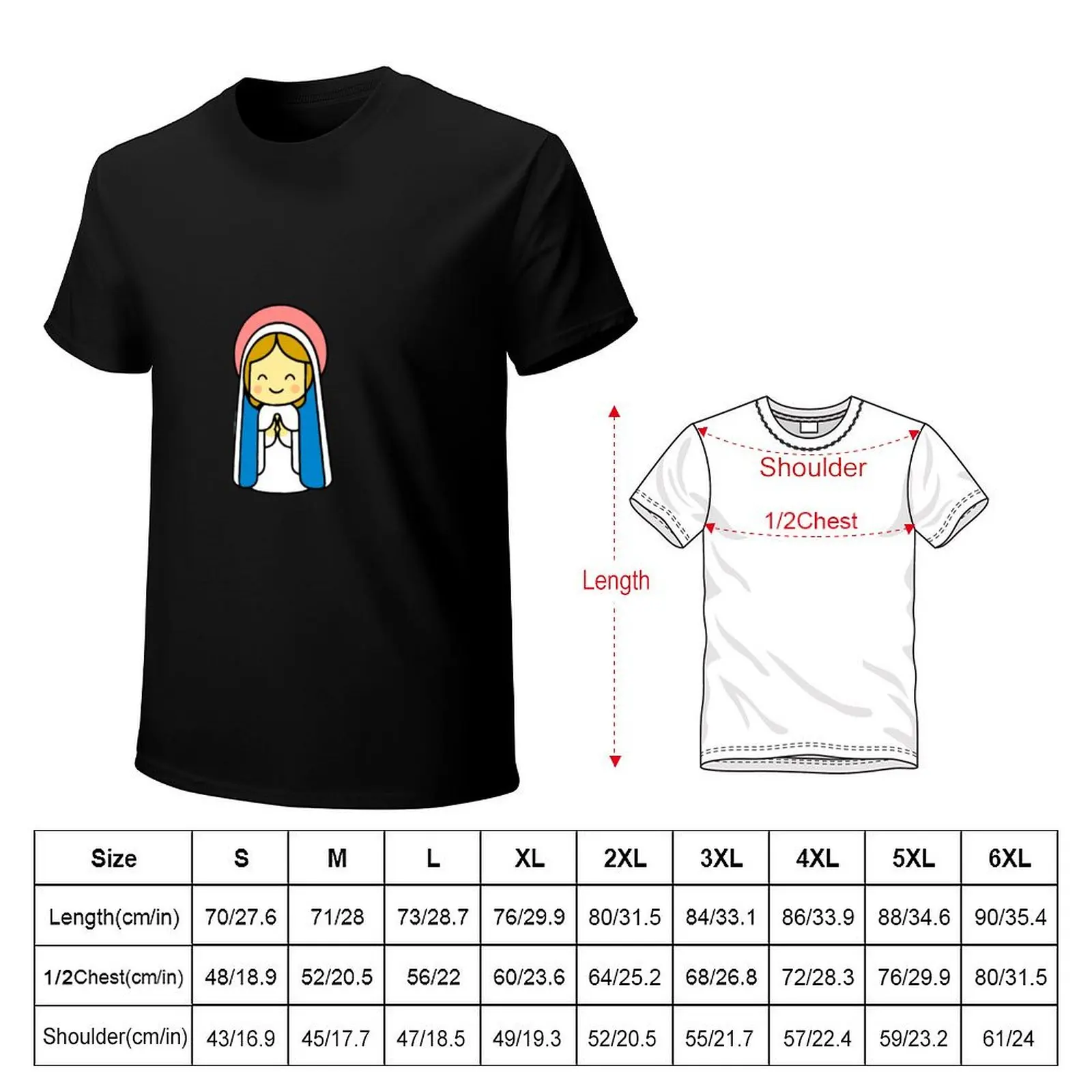 La Virgen De Guadalupe T-Shirt Casual Basic Short Sleeve T-Shirt