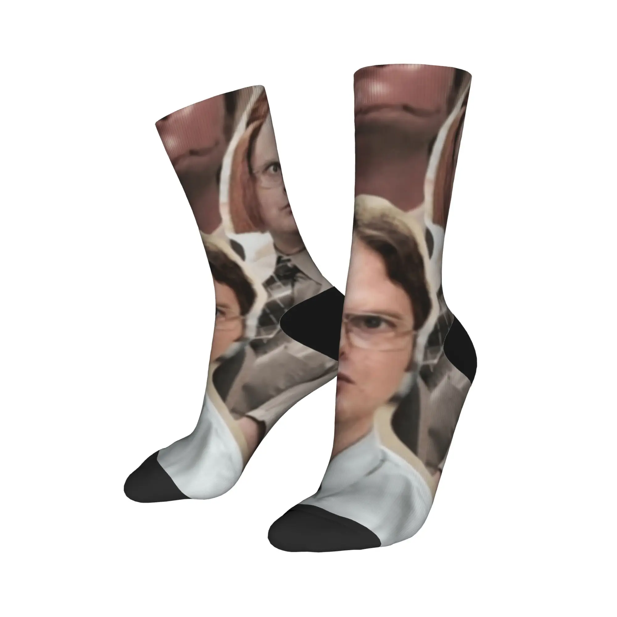 Best Topics Dwight Schrute Socks Spring  Stockings Leisure Women Men Quality Socks Graphic Running Non Skid Socks