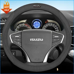 Leather Car Steering Wheel Cover for Isuzu D-MAX 2012 - 2024 MU-X 2012 - 2024 DMax MUX 2012 - 2024 Auto Interior Accessories