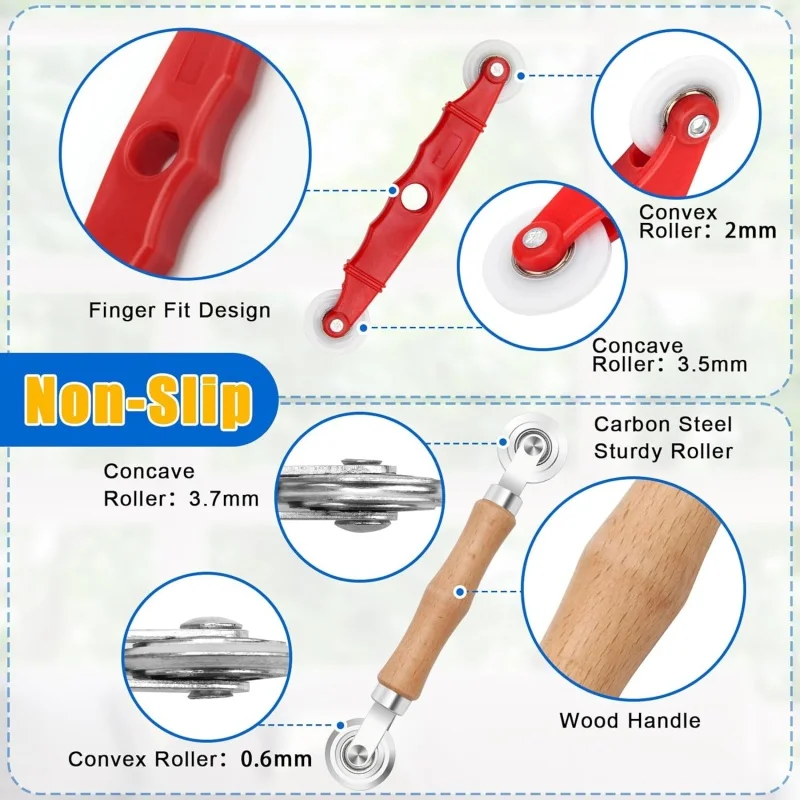 Strumento di rotolamento per schermi in metallo/nylon da 2 pezzi, per installazione a doppia finestra Rullo scanalato a mano Finestre per porte a schermo durevoli per uso domestico