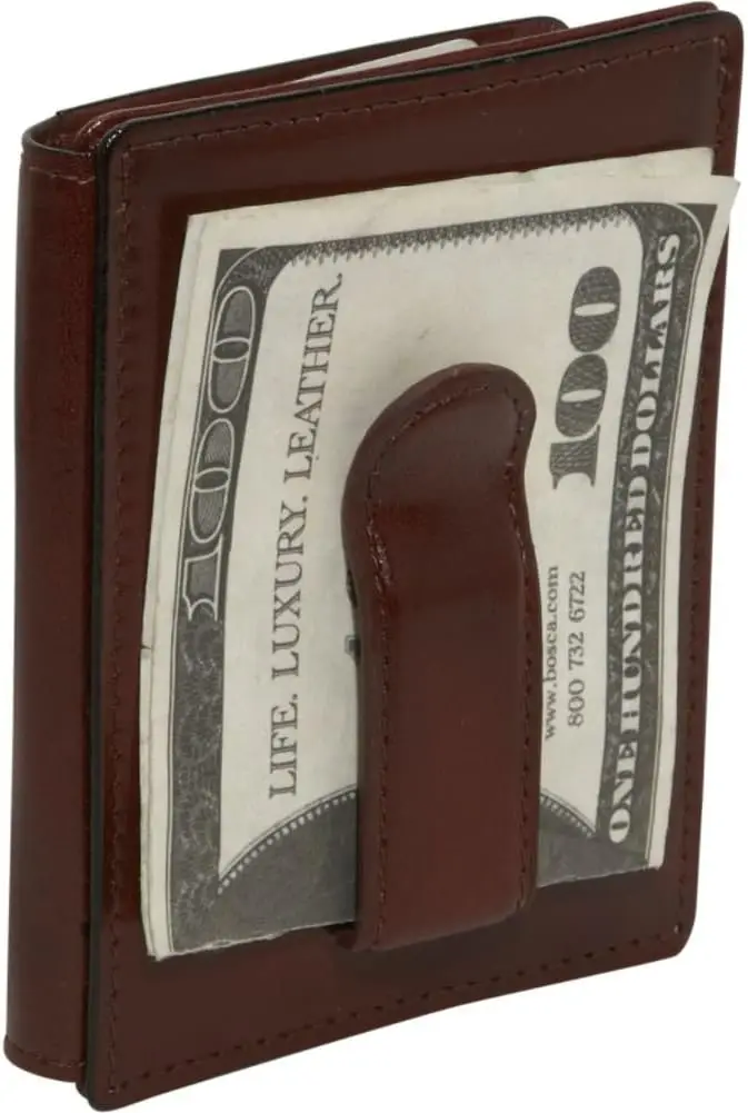 

Vintage Leather Front Pocket Wallet, Dark Brown, One Size - Durable & Stylish