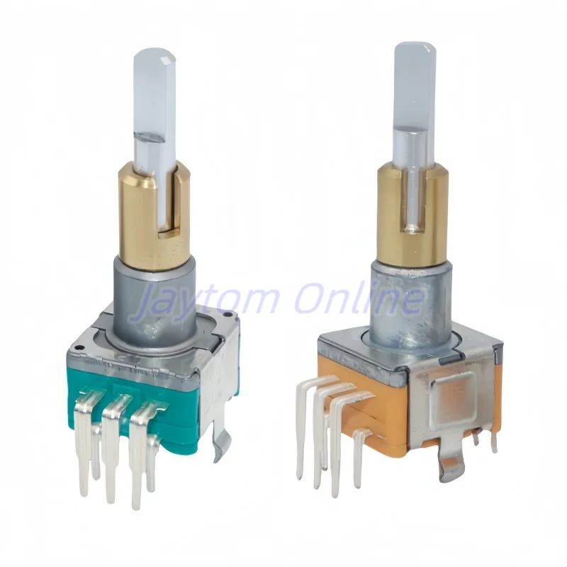 

1 шт. энкодер с двумя валами EC110701N2B EC11EBB24C03 с кнопочным переключателем, 30 позиций, 15 импульсных ручек, 25 мм, 8 контактов