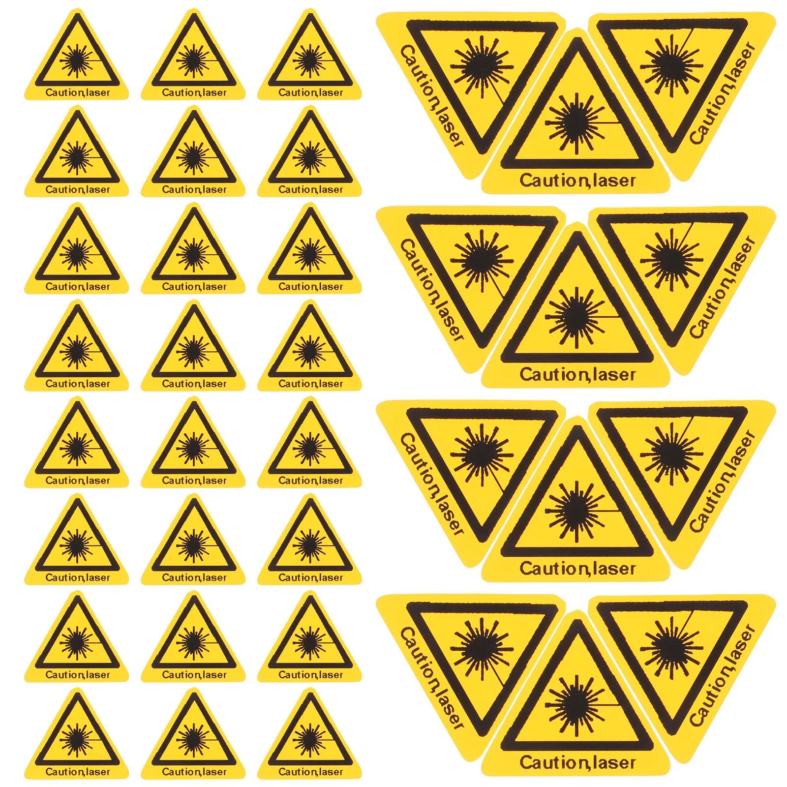 50 قطعة ملصقات تحذير السلامة بالليزر علامة تحذير ملصق أمان تنبيه تسميات منع المخاطر الشارات علامة السلامة #2