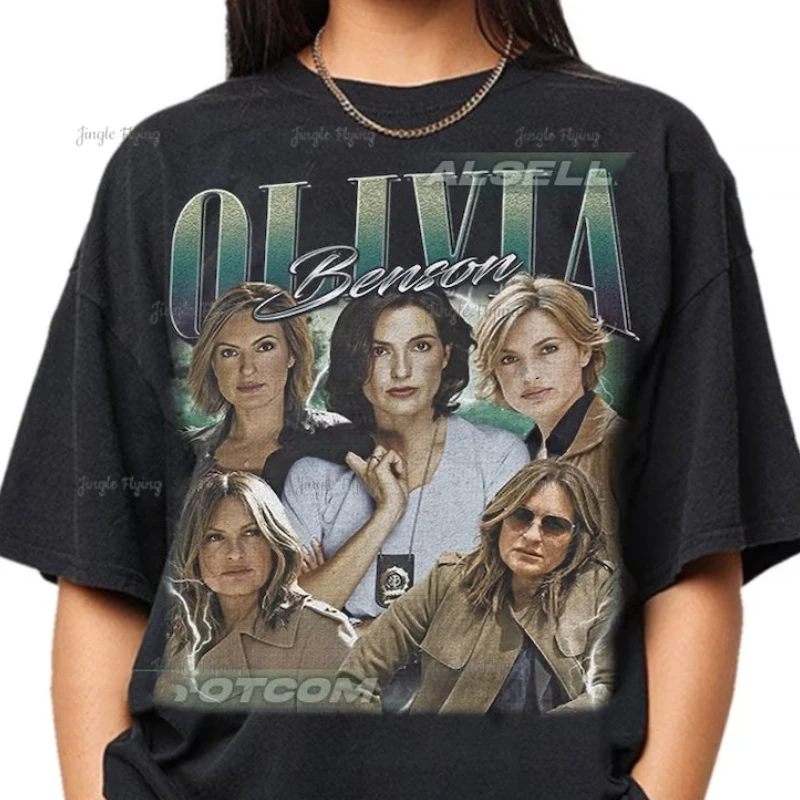 Olivia Benson t-shirt Vintage regalo per donna e uomo t-shirt Unisex 100% cotone