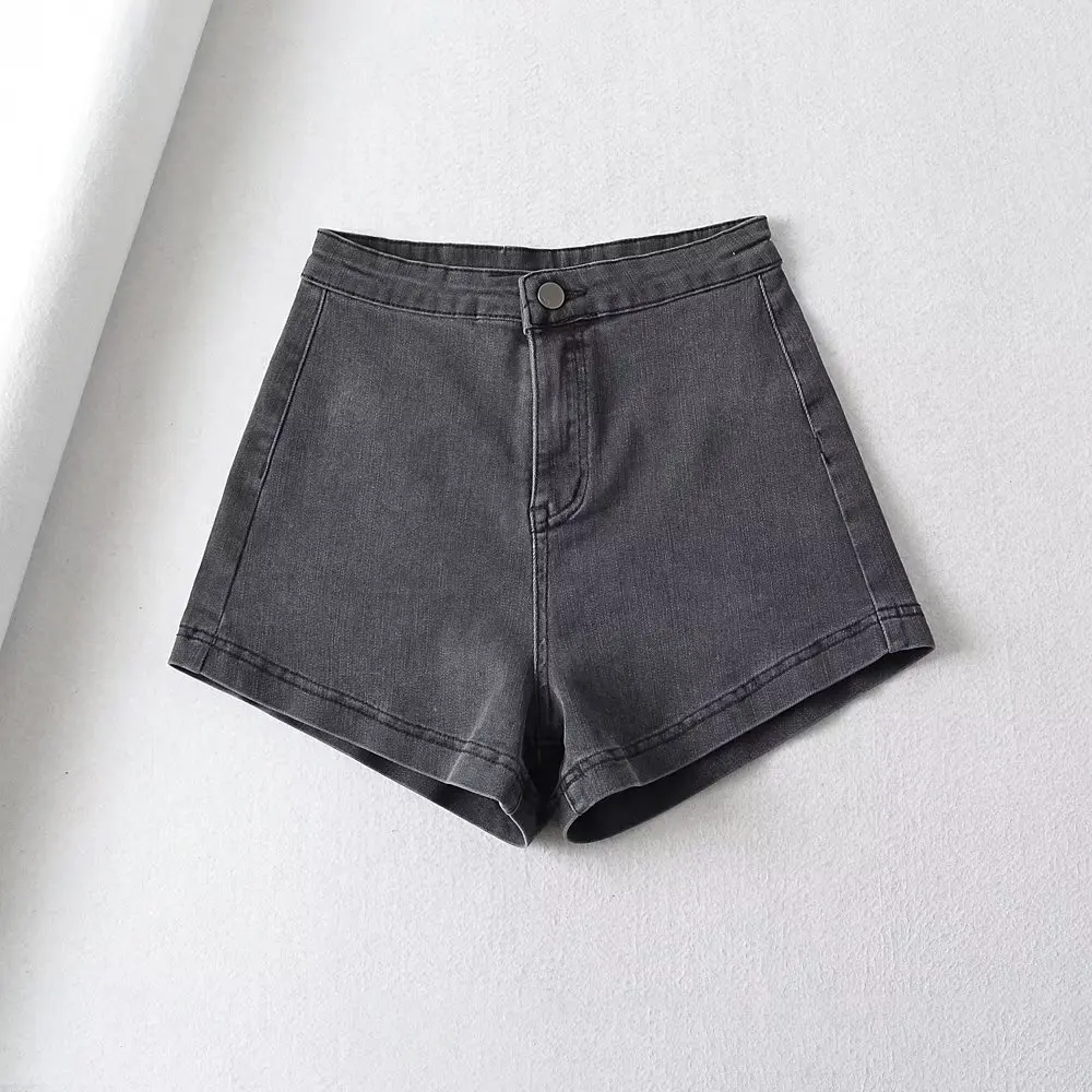 High Waist Denim orts Women's Faion Summer 2023 Sli Slimming Versatile Bodycon orts Trendy One Button Design