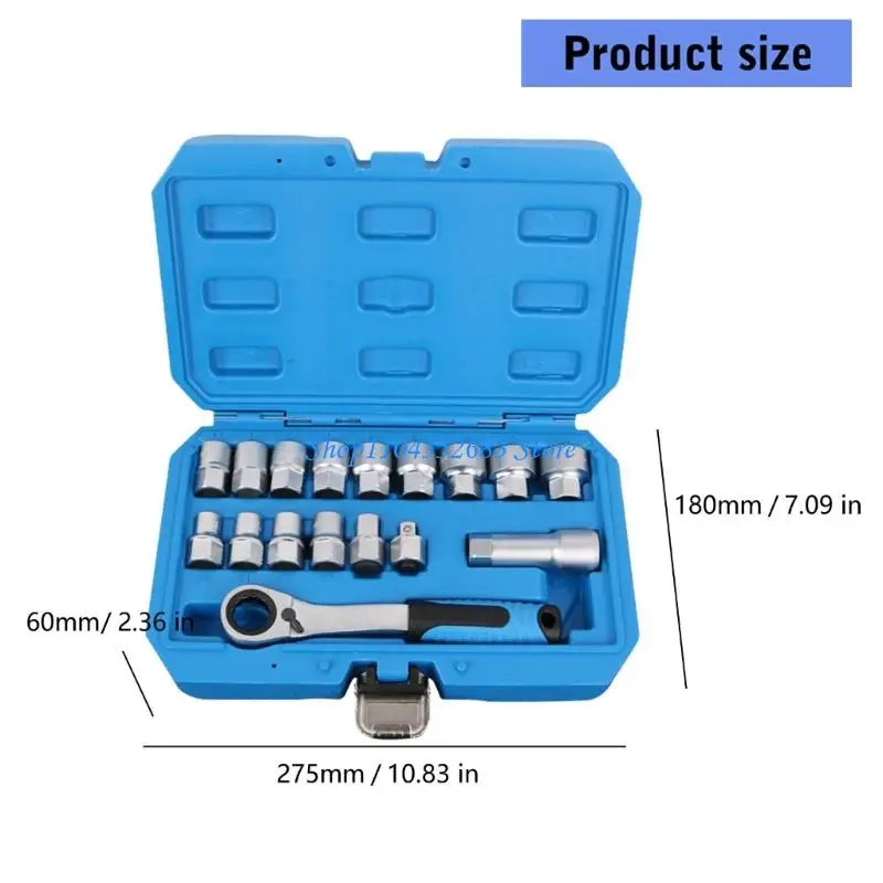 Y6GD Pass Through Socket 12Tooth Ratcheting Head for Home automobile Repair
