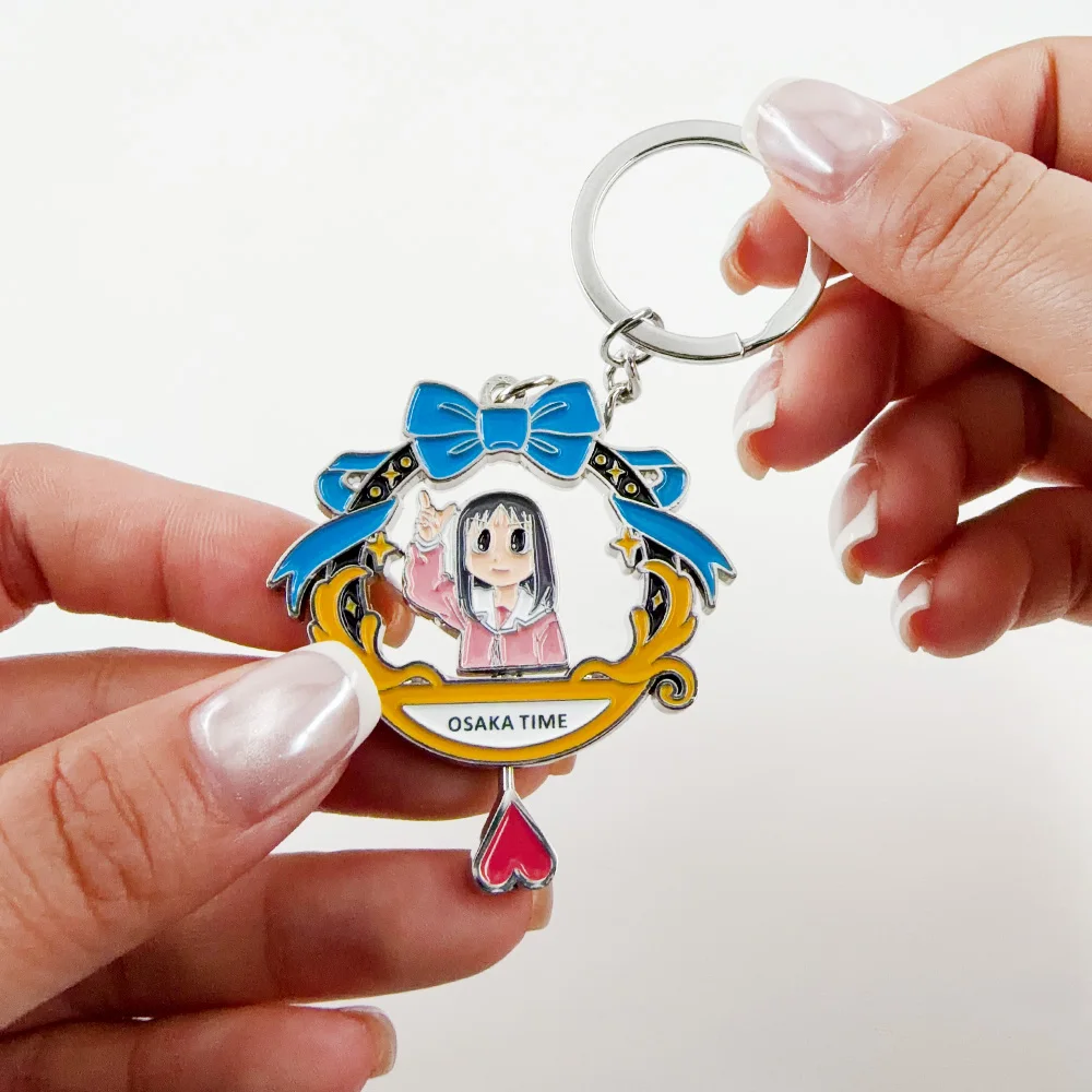 Rotating Azumanga Daioh Osaka-Keychain Ayumu Kasuga Enamel Keyring