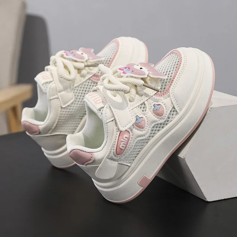 Letnie My Melody Anime Kawaii Sanrio Oddychające Siateczkowe Trampki Śliczne Kreskówkowe Miękkie Codzienne Buty Studenckie Dziewczęce Prezenty Zabawki