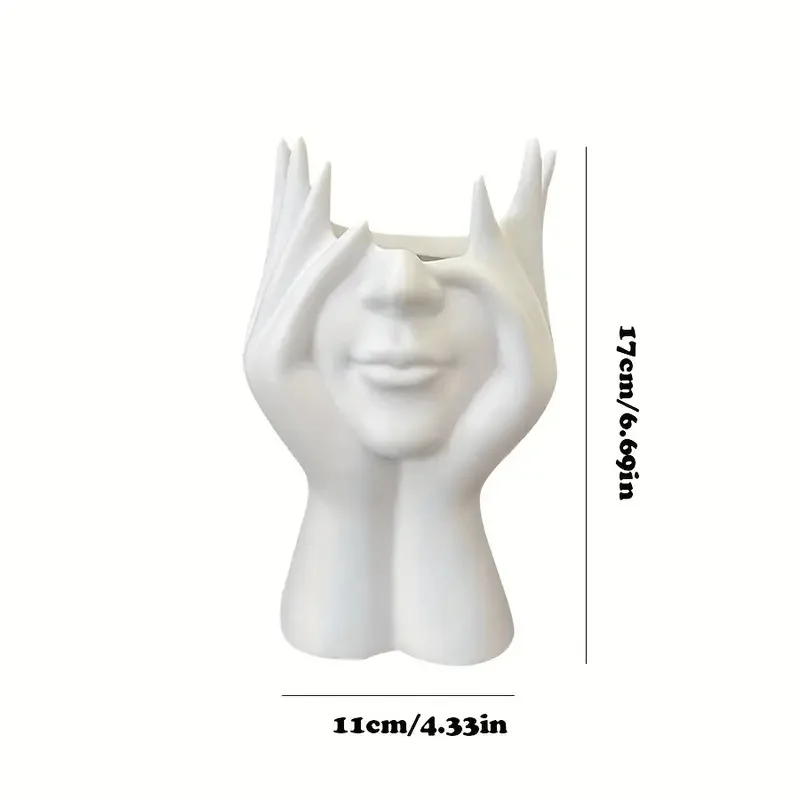 Elegante porta pennelli per trucco a forma di volto Secchio portaoggetti multiuso per pennelli e pennelli per trucco cosmetico Decorazione della scatola portaoggetti