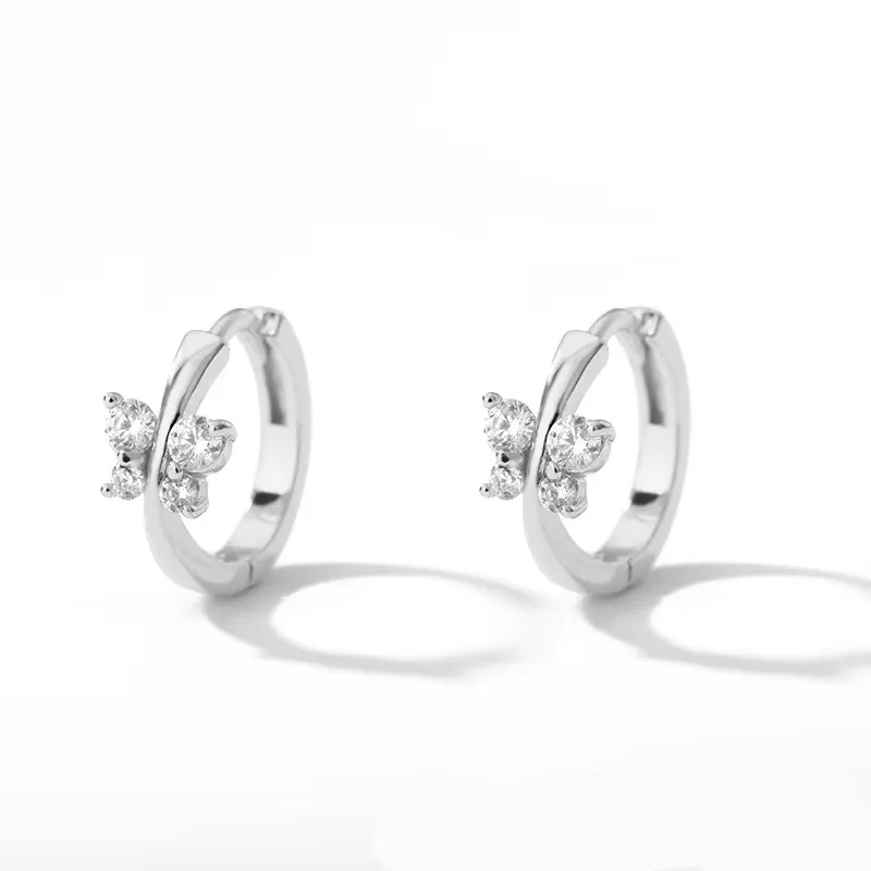 New Stainless Steel Earrings For Women Trending Silver Color Butterfly Hoop Earrings Femme Girls Luxury Jewelry Gifts