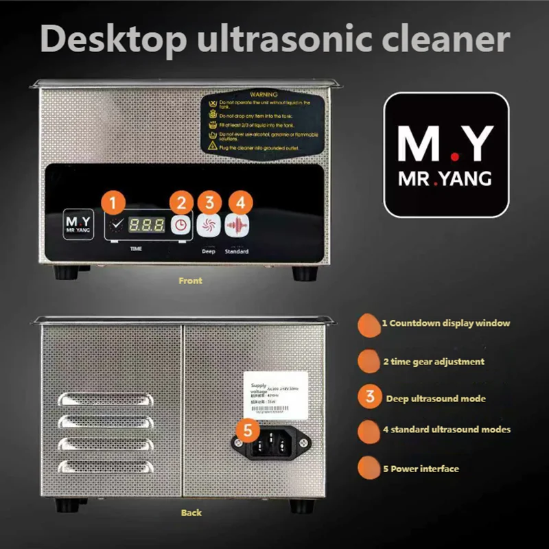 

YCS M.Y Multifunctional Benchtop UItrasonic Cleaner Jewelry Parts Glasses Circuit Board Watch Cleaning Machine