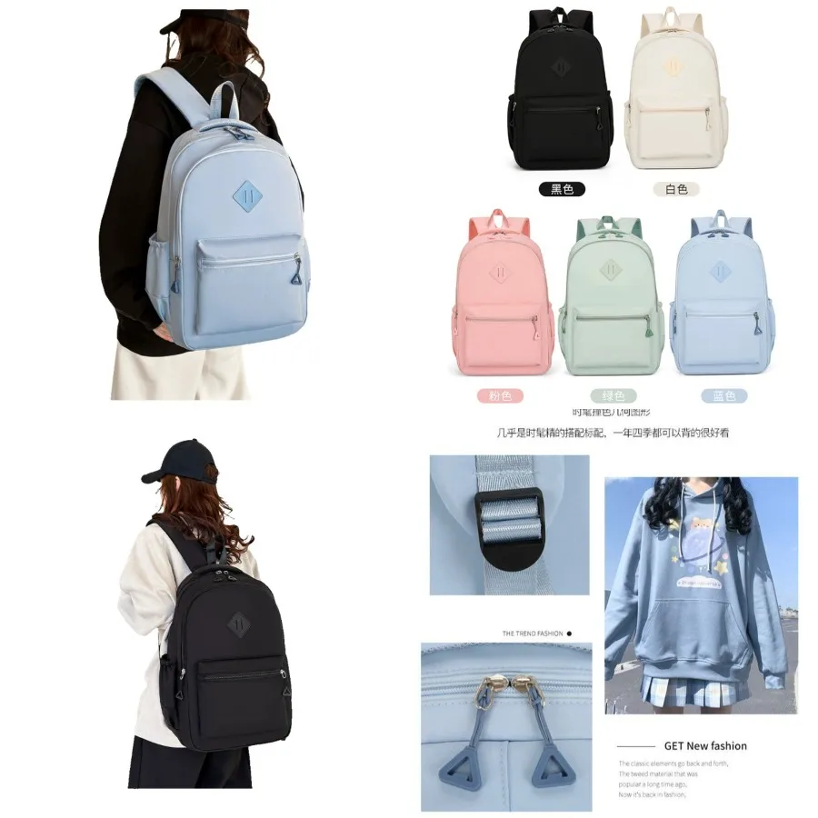 

【New style】Backpack large capacity junior high school student schoolbag outdoor travel backpack niche student bag simple commut