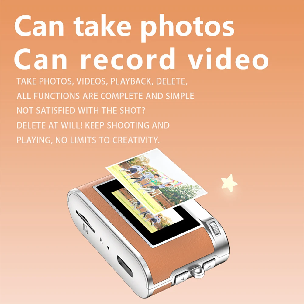 Kebidumei كاميرا ريترو صغيرة CDD كاميرا رقمية HD السفر في الهواء الطلق صور كاميرا الحرم الجامعي للأطفال مع شاشة 0.96 بوصة كاميرا فيديو محمولة