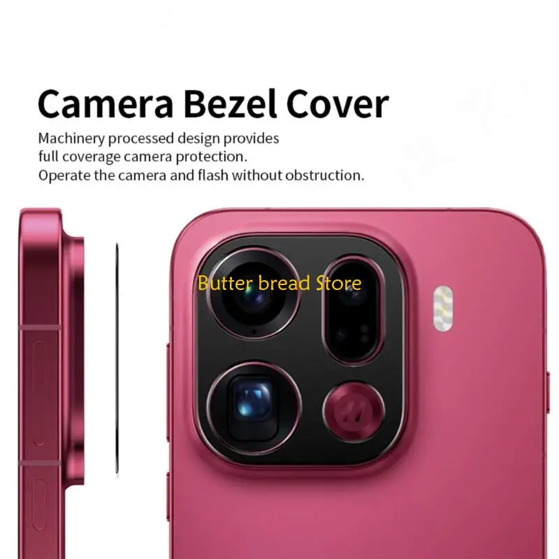 W89C Matte Finish Smartphone Lens Guards Metal Hollows Designs Cover for Phone FindX9