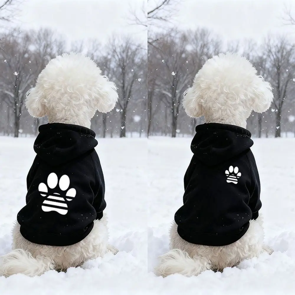 Fashion Windproof Dog Clothes Cotton Soft Pet Hoodie Breathable Dog Sweatshirt Winter Warm