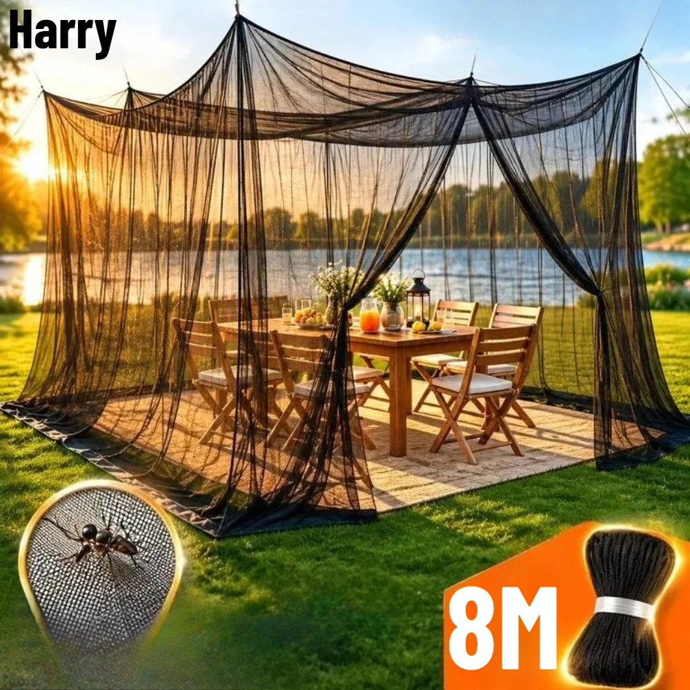 Large Mesh Fly Proof Net Camping Canopy Net Insect Proof Net Outdoor Terrace Backyard Pergola Pavilion Camping Use