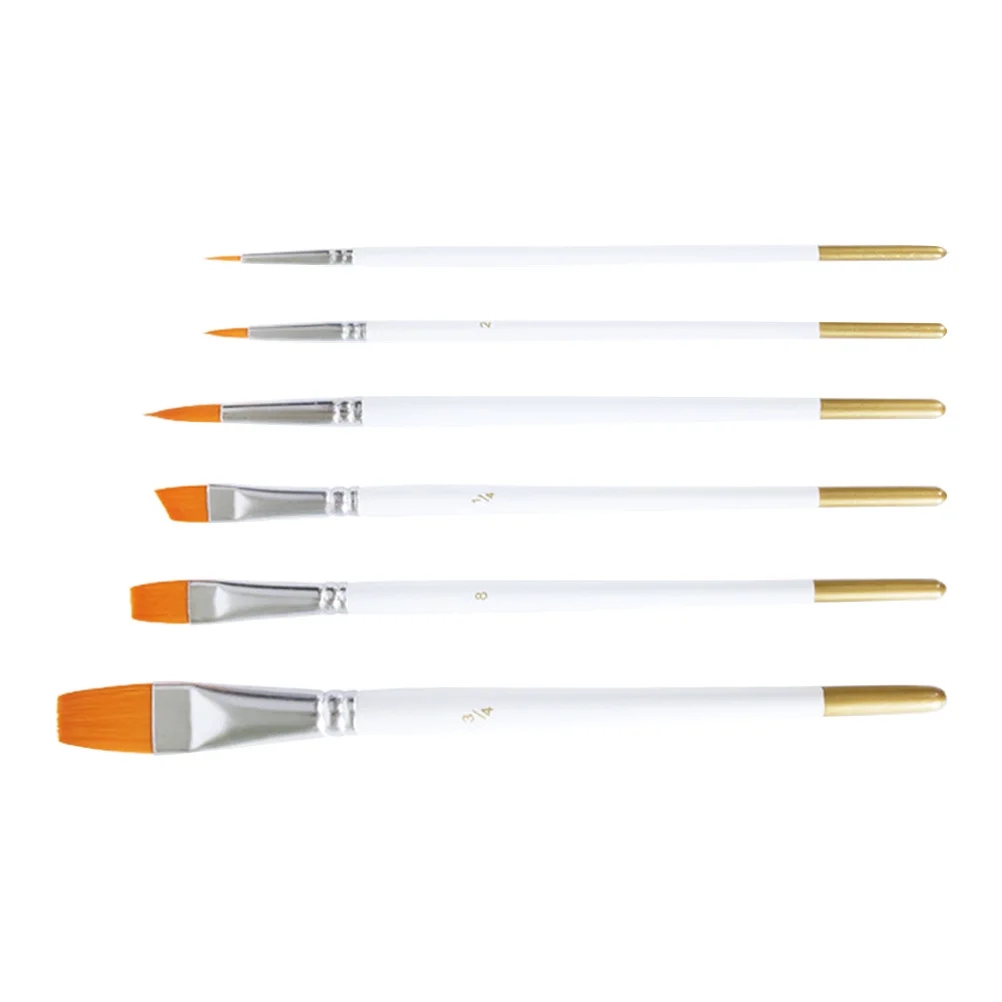 

6pcs Oil Painting Brushes Portable Watercolor Artist Paint Brush Set For Kids Adults Students Drawing Supply Multi-Function