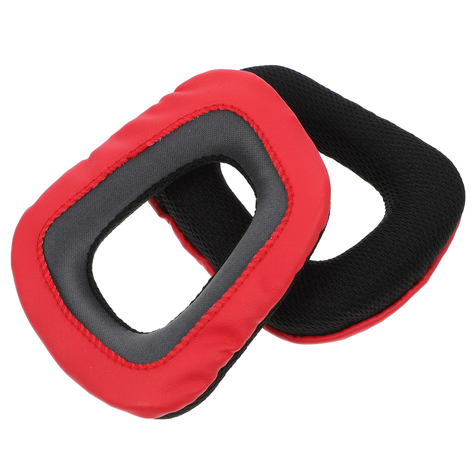 

Headphone Ear 100x80mm Soft Foam Headphone Ear Pads Replacement Mesh Compatible G930 G430 Red Black Bass Enhancement Comfort