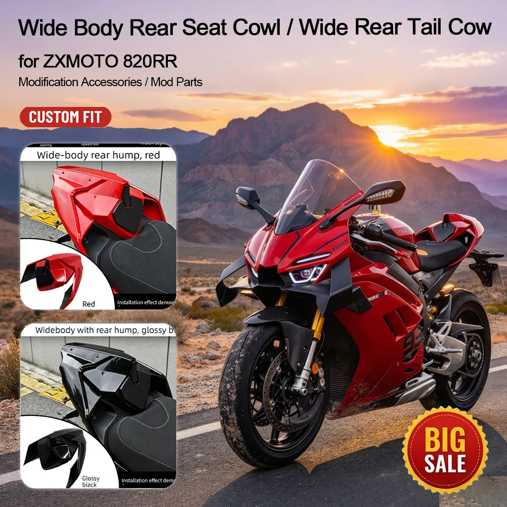 Wide Body Rear Seat Cowl Multi Color Options High Quality Replacement Fairing Motorcycle Mod Accessories for ZXMOTO 820RR