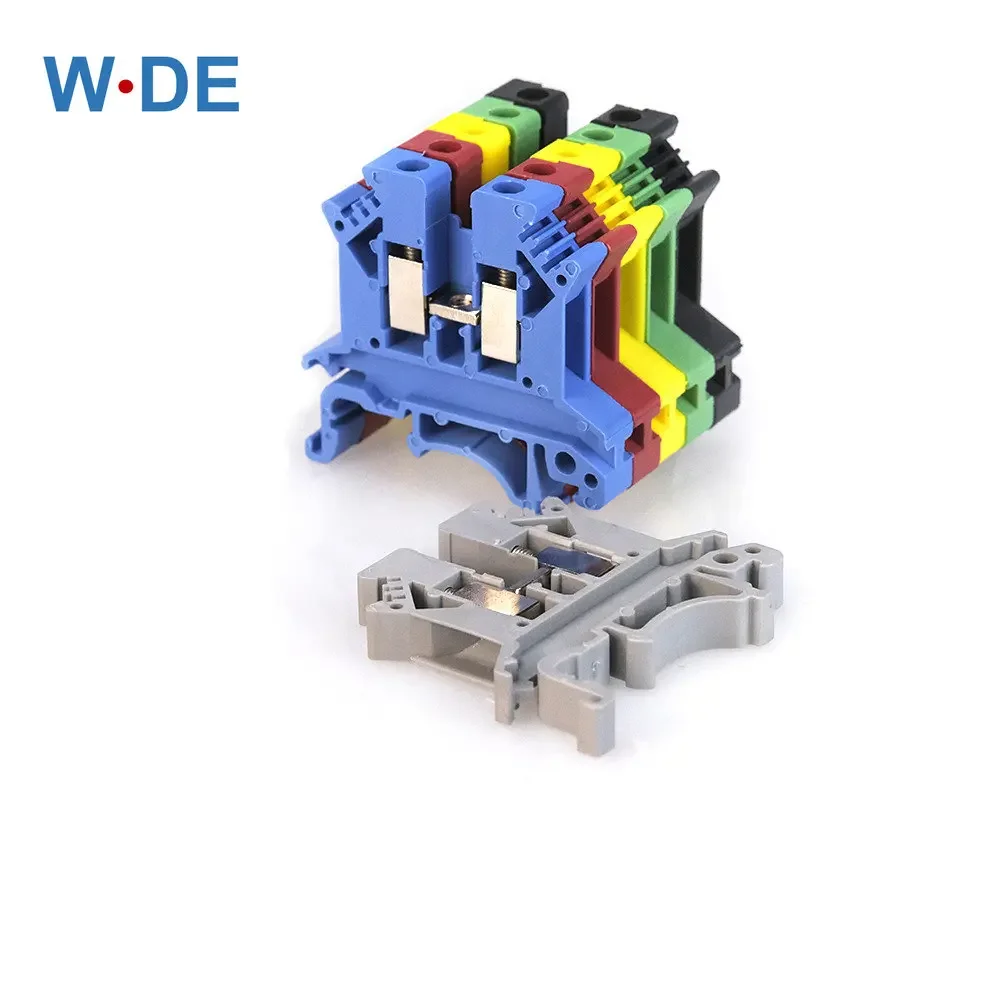 100pcs Din Rail Terminal Block UK-2.5B Wire Conductor Universal Connector Screw Connection Terminal Strip Block UK2.5B