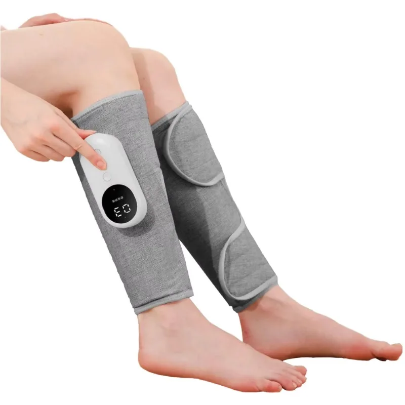 Wireless Rechargeable Leg Calf Massager Heat Vibration Air Compression Timing Control Home Muscle Relax Massage Device