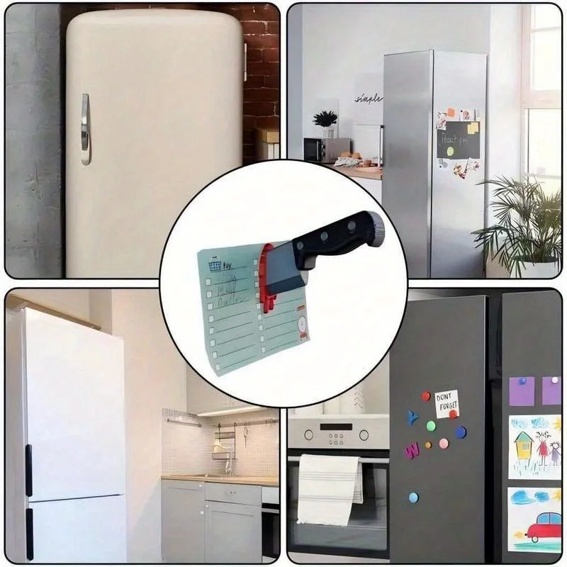 3D Funny Knife & Axe Magnets | Realistic-Looking Magnetic Stickers for Fridge, Whiteboard & Office Cabinets view 6
