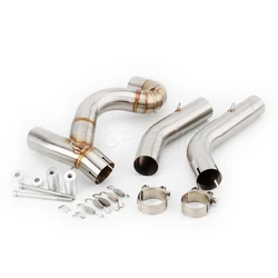 For Honda VFR 800 2002 to 2013 VFR800 VTEC RC46 / ABS Escape Slip-on Motorcycle Exhaust Muffler Mid Link Pipe 51MM
