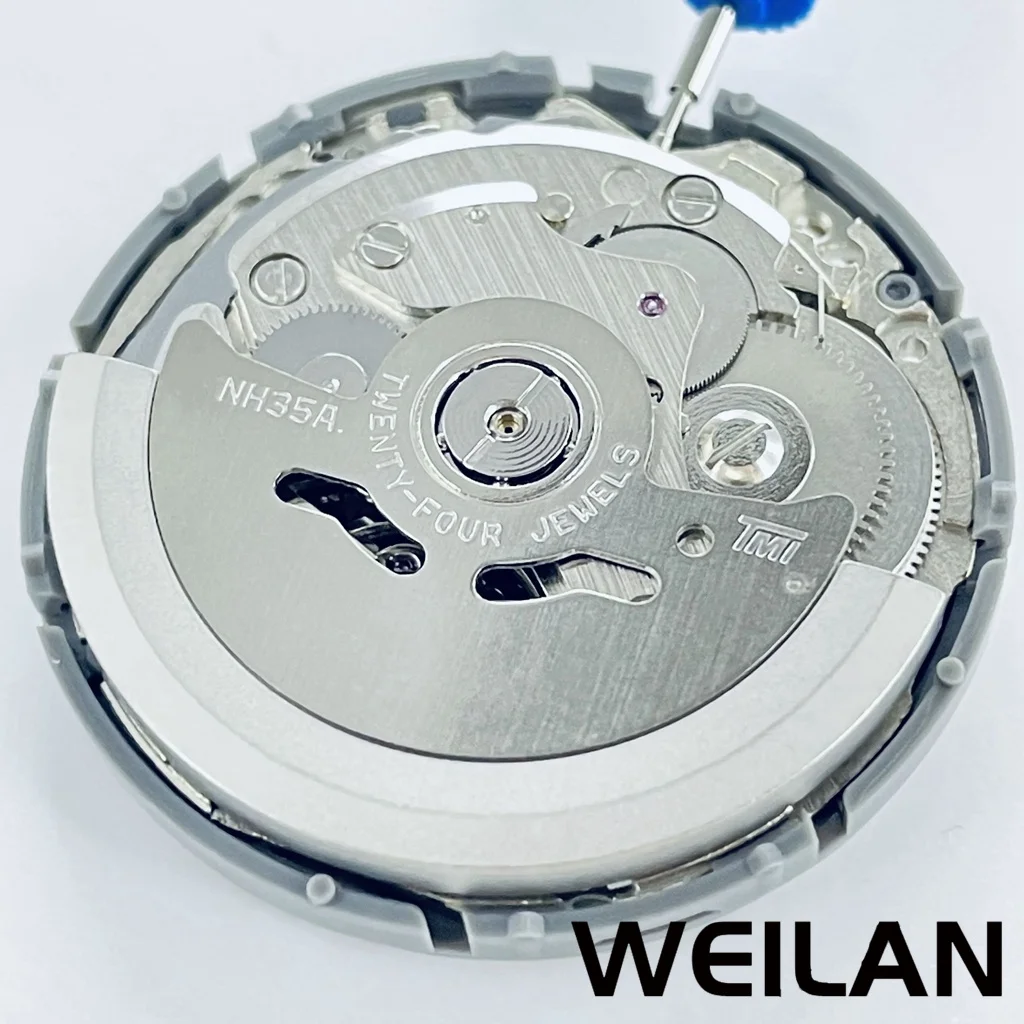 NH35 Automatic Mechanical Movement High Accuracy 24 Jewels Mod Watch Replacement NH35A Date at 3:00