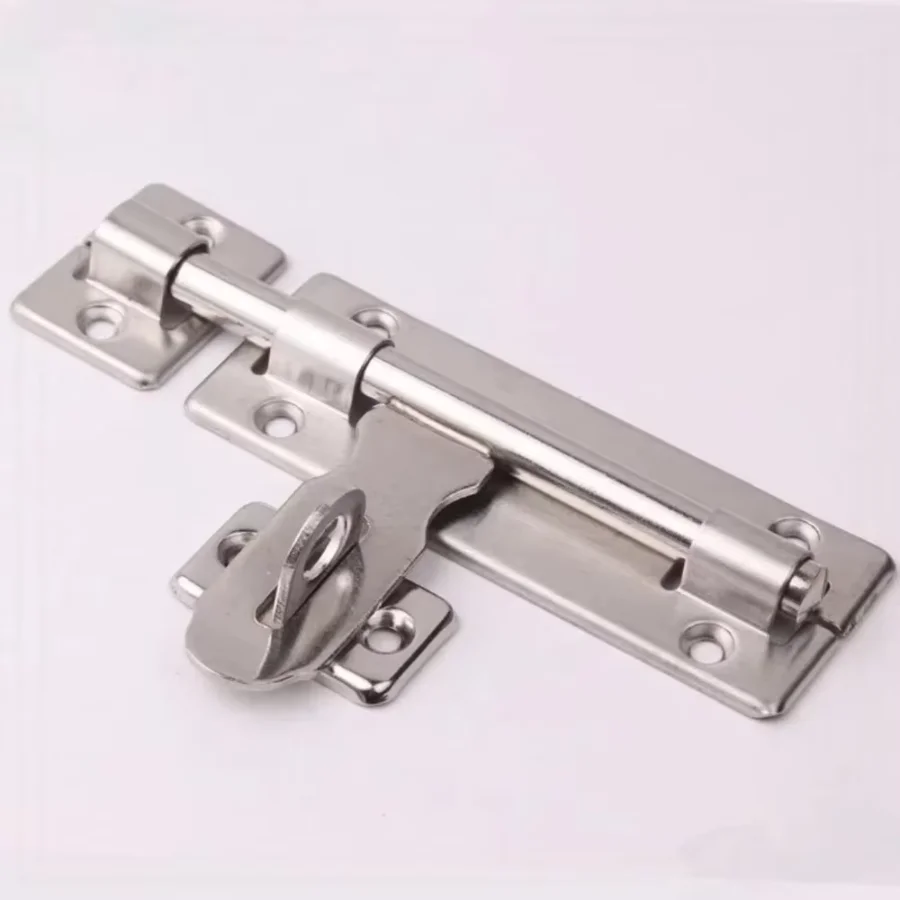 4/6/8 Inch Stainless Steel Slide Bolt Latch, Rustproof Safety Gate Lock for Fences, Garage, Shed   Outdoor Doors