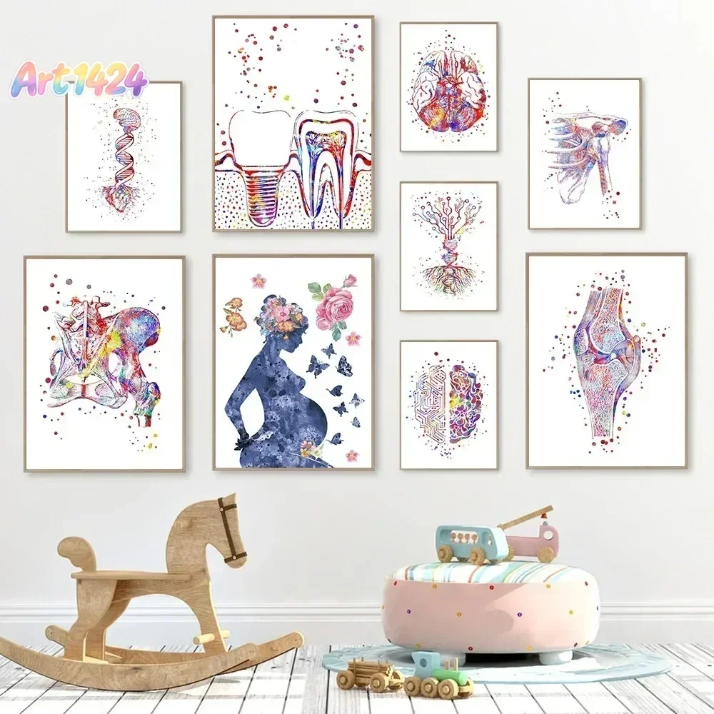 Body Map Wall Pictures Medical Education Human Anatomy Muscles System Wall  Canvas Painting Posters And Prints Home Decor