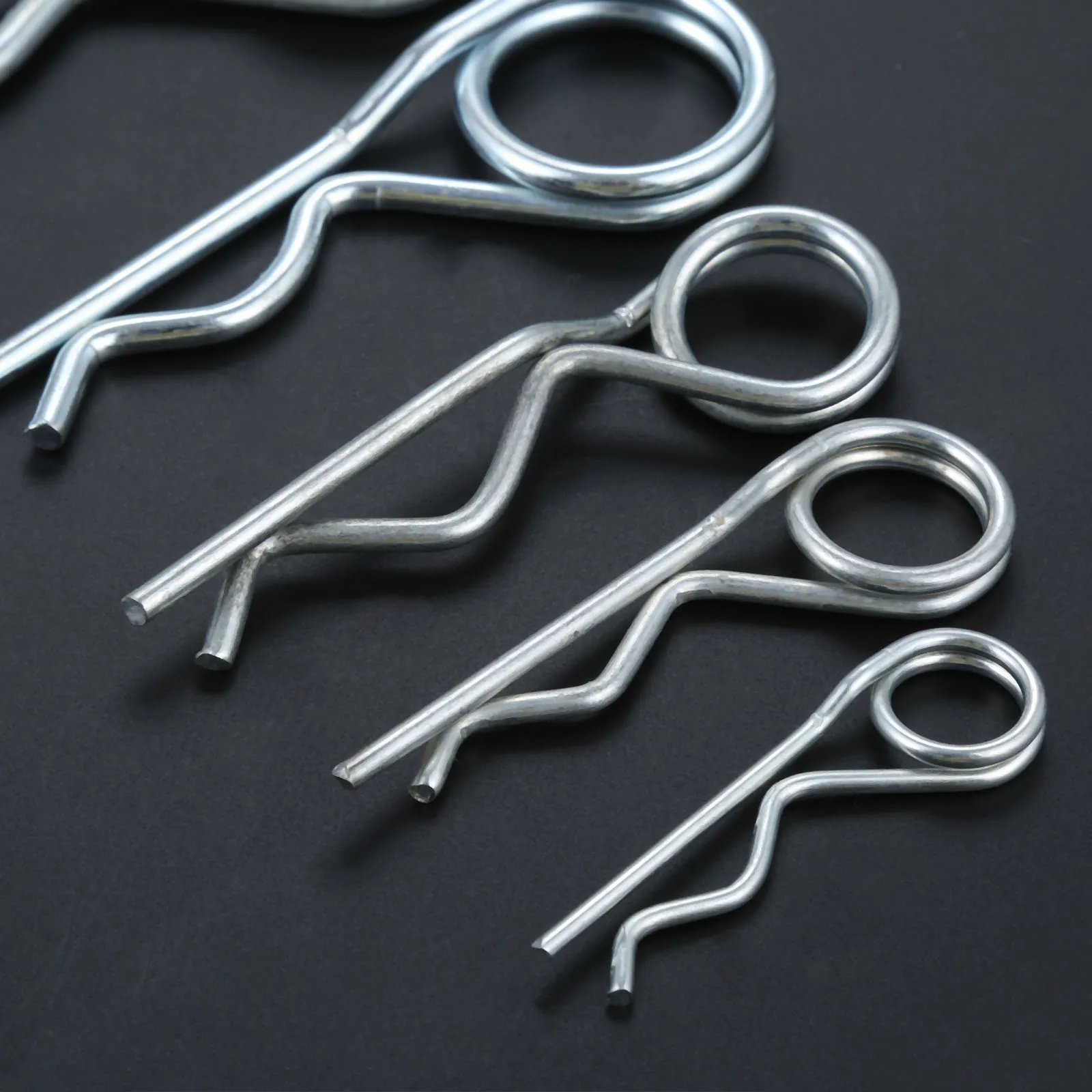 20/10/5Pcs Double Ring Cotter Pins Steel Double Coil R Clip Retaining Cotter Hair Pins for Trailer Stroller Cargo Boat Farm