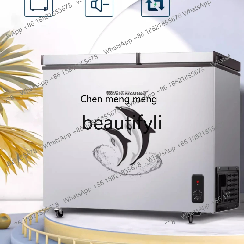 

Hot sales 186L Dual Temperature Freezer Small Freezer Double Door Commercial Large Capacity Refrigerated Freezer