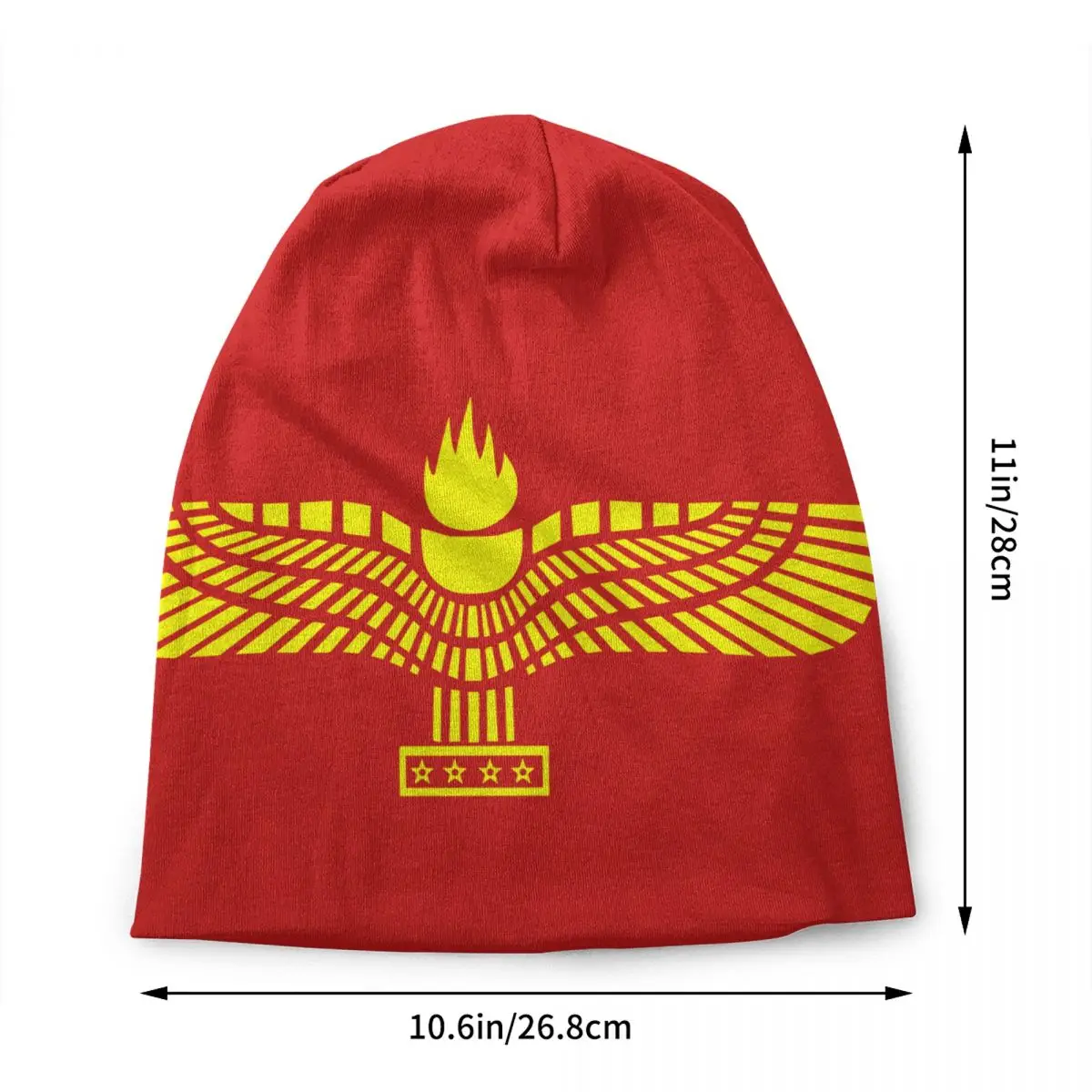 Custom Flag Of Aramean Syriac Skullies Beanies Caps Hip Hop Winter Warm Women Knit Hat Adult Unisex Aramaic Proud Bonnet Hats