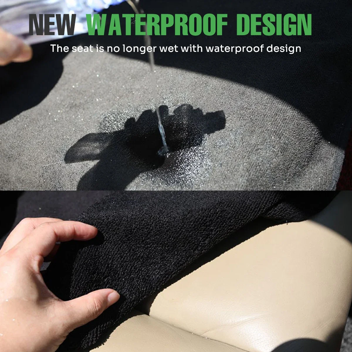 1Pcs Car Seat Cover Universal Auto Breathable Cushion Waterproof Towel Cloth Car Seat Protector with Adjustable Elastic Strap image 4