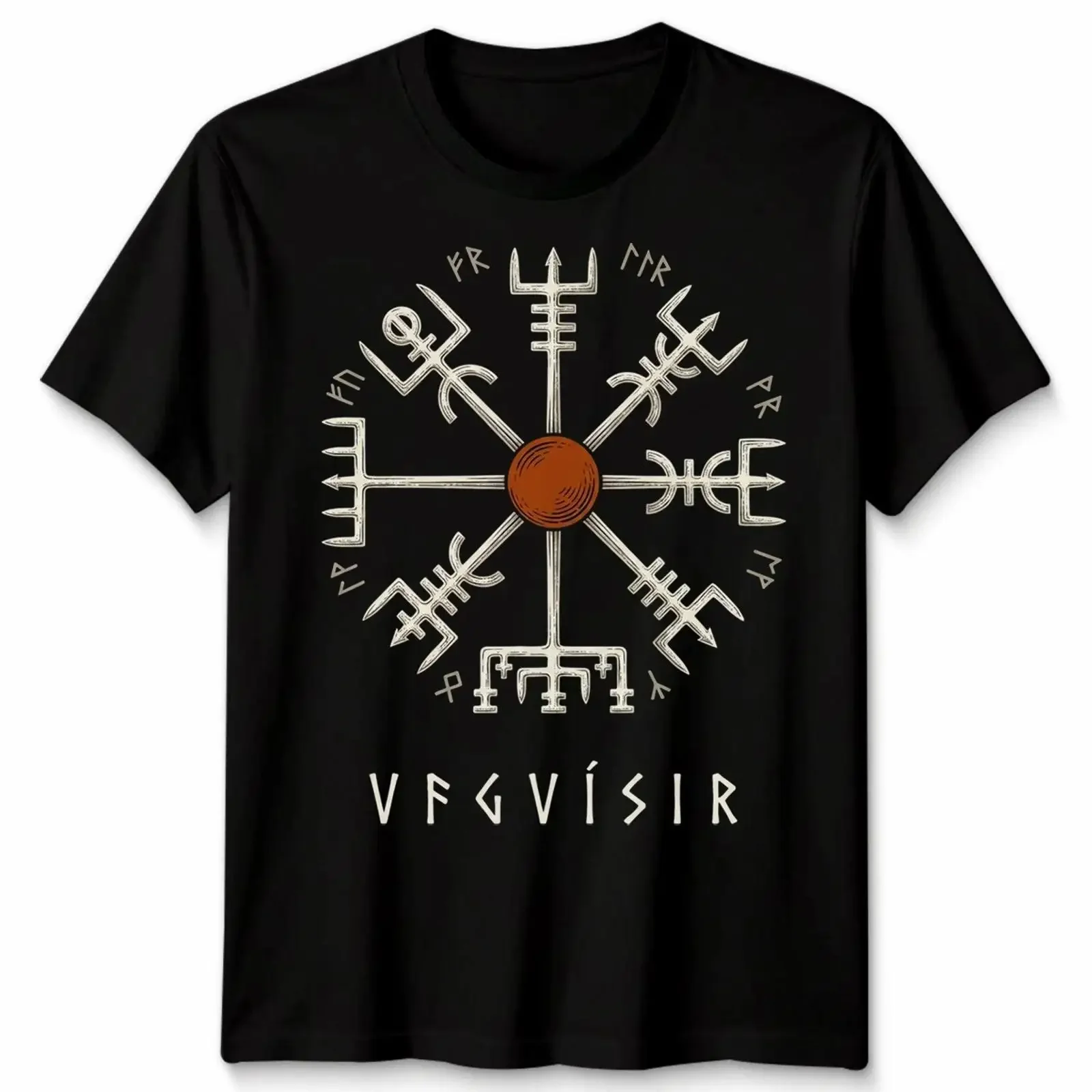 Viking Compass T Shirt Nordic Rune Mythology  vintage Washed Unisex Soft Versatile designer clothes Breathable fashion Stylish