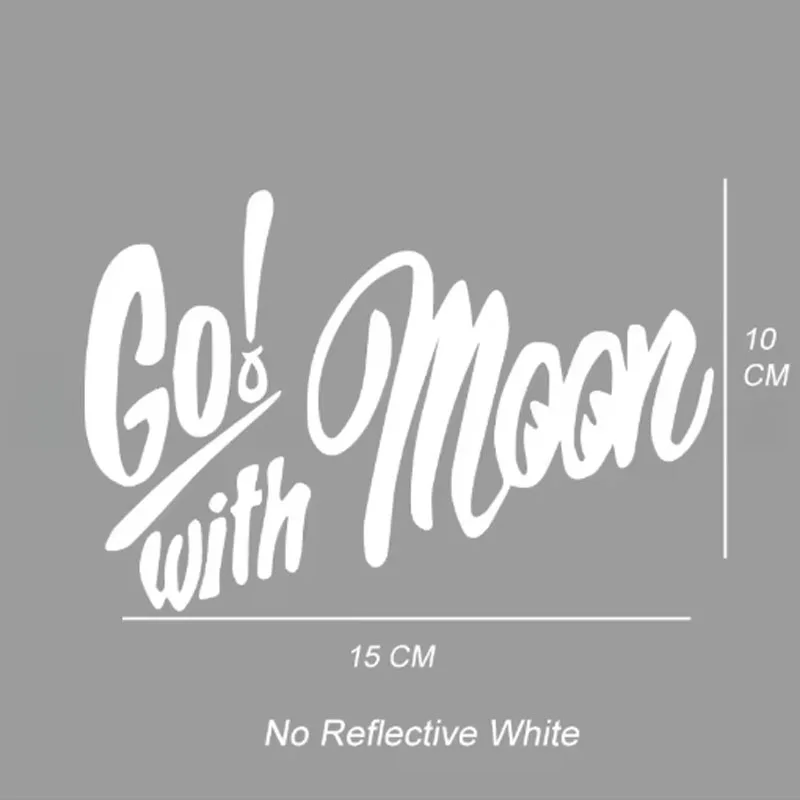 Moon Racing Stickers Go with Moon Car Body Window Decoration Decals Motorcycle Helmet Pegatinas