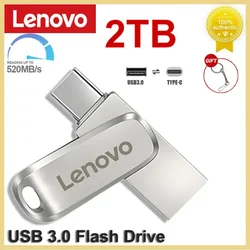 Lenovo USB Flash Drive Lightning Interface 2 IN 1 USB3.0 Pen Drive 1TB 2TB TYPE-C Pendrive Disco di memoria USB per Android/iphone