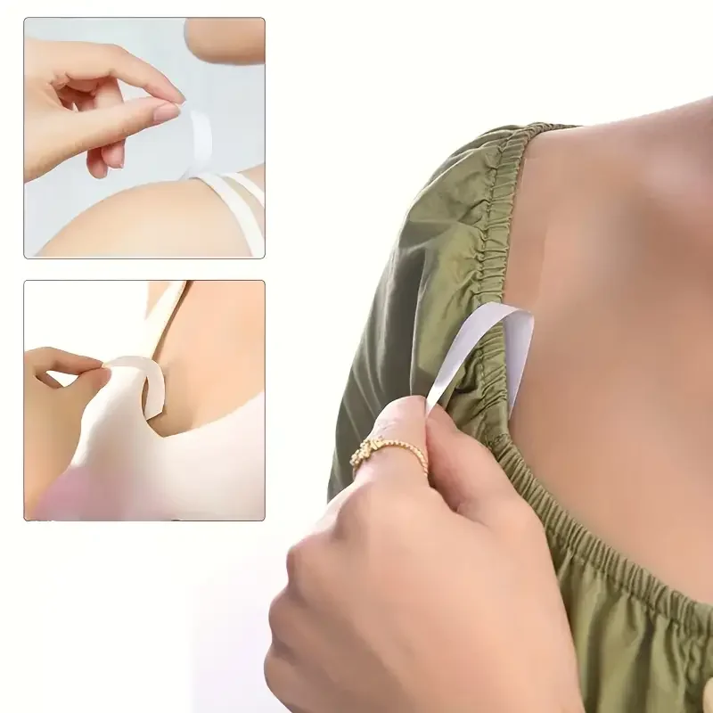 Invisible Anti-Slip Stickers Safe Body Double Sided Tape Dress Shirt Skin Adhesive Sticker Strips Anti-naked Clear Lingerie Tape image 3