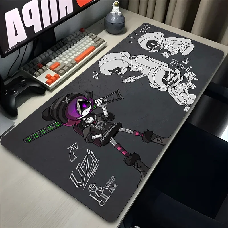 لوحة ماوس للكمبيوتر المحمول أنيمي Gamer لوحة ماوس رائعة للمكتب والكمبيوتر القتل Uzi N V J HD طباعة لوحة المفاتيح بدون طيار ملحقات الألعاب حصيرة مكتبية