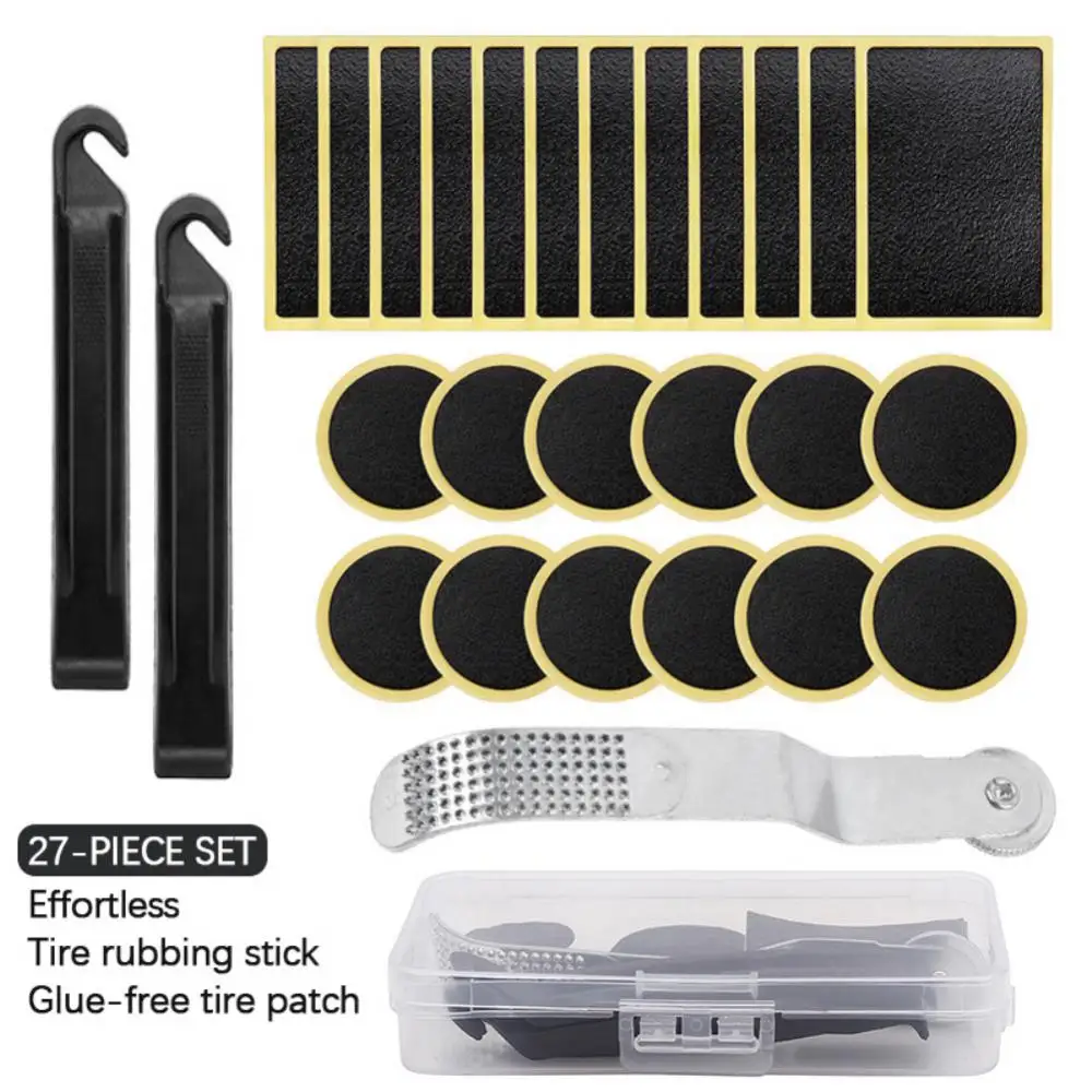 Portátil pneu plano Repair Tool Kit, remendo punção, pedaço de borracha, montanha e estrada, 1 pc, 2pcs