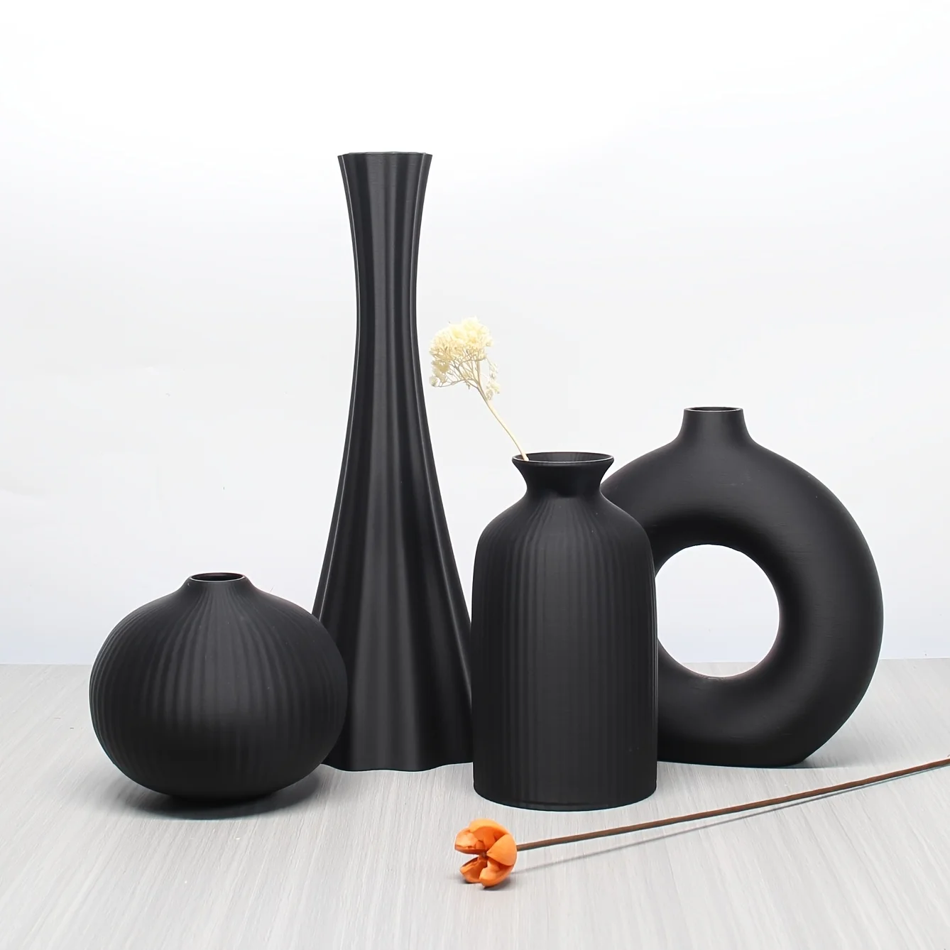 4 Piece Set of Bohemian Style Vases, Dried Flower Arrangement Vases, for Home Decoration Vases, Office Desktop Vase Ornaments, B
