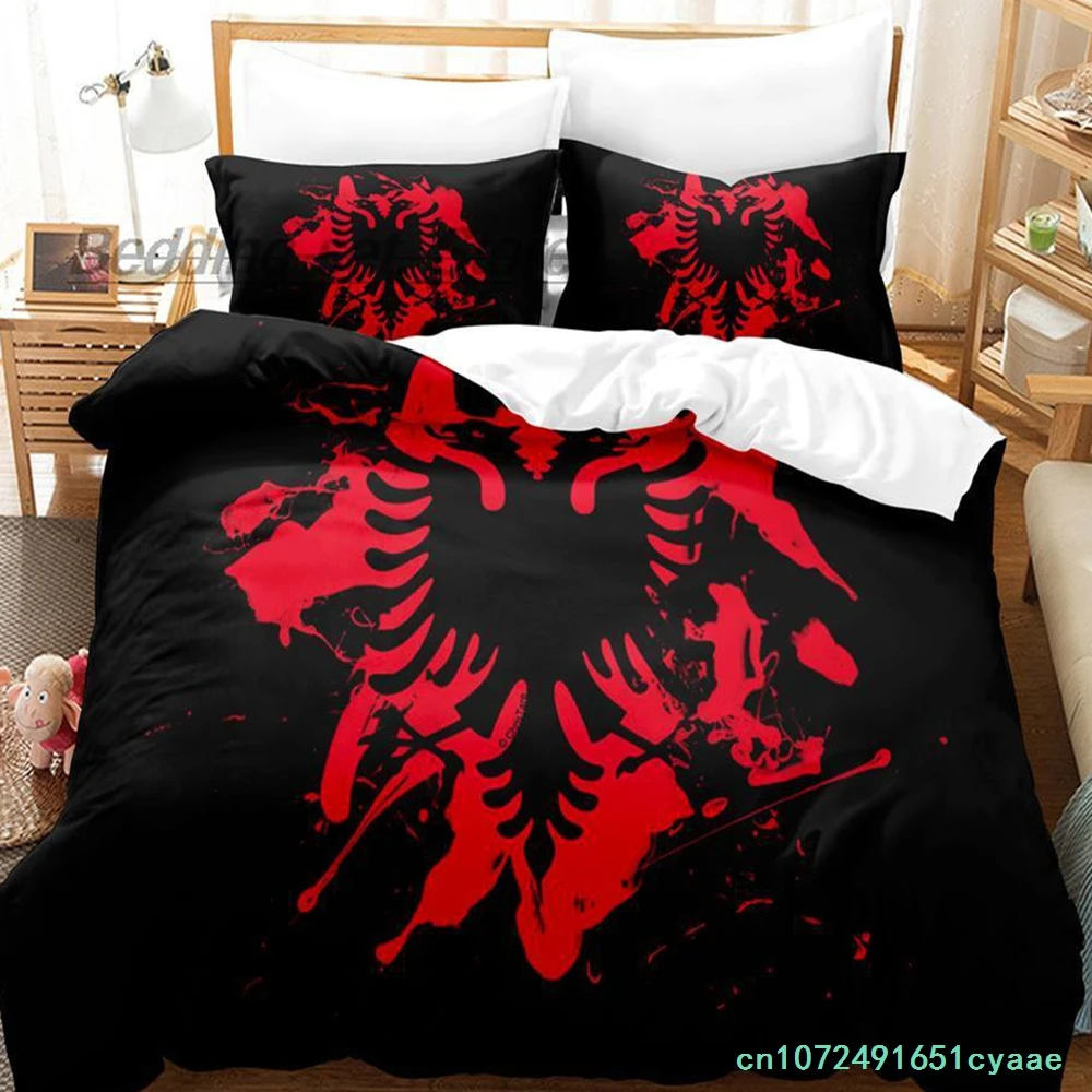Republika E Shqipërisë Bedding Set Single Twin Full Queen King Size Bed Set Aldult Kid Bedroom Duvetcover Sets 3D Bed Sheet Set