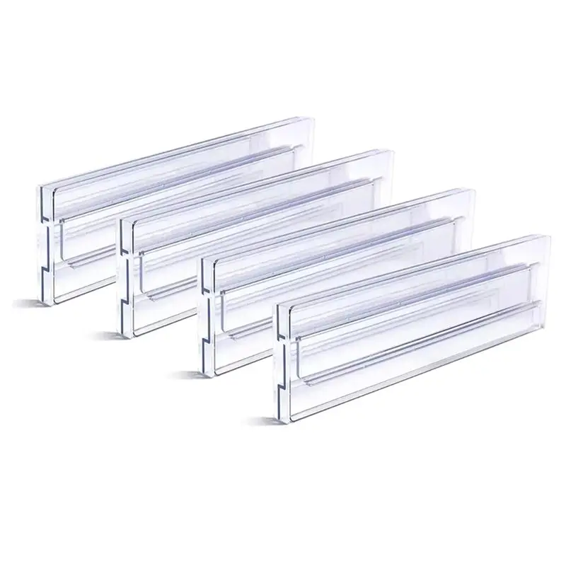 [Great Sell】 Expandable Drawer Wardrobe Dividers Clear Plastic Partition Plates For Kitchen Cabinet Organizer, Tools Included
