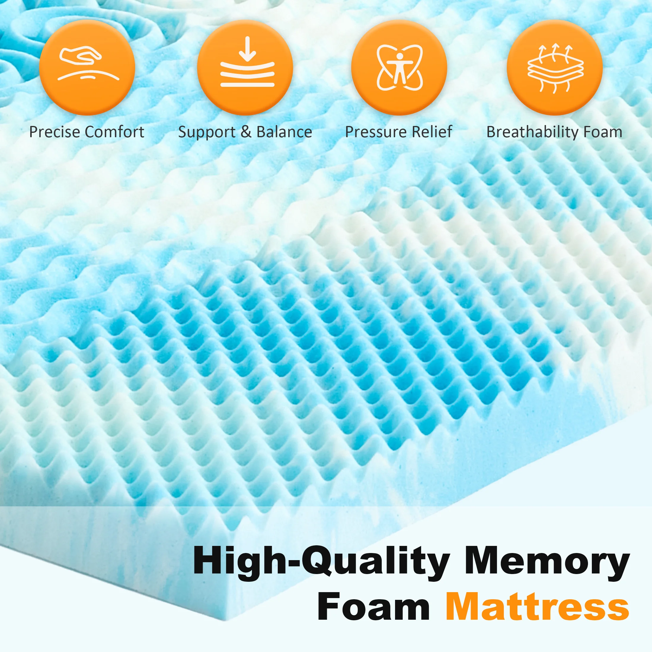MCQ 2 Inch Memory Foam Matras - Memory Foam Topper recensie en prijs